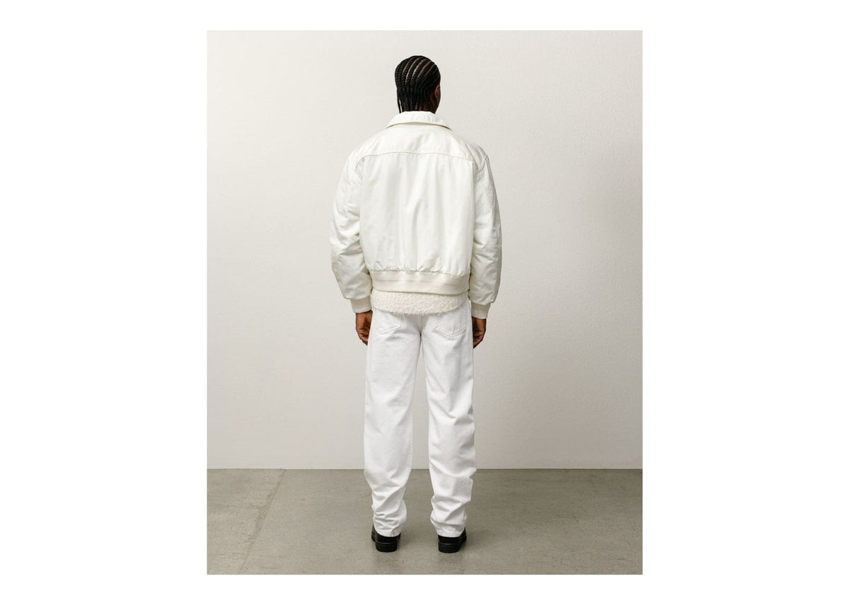 Stussy Mock Neck Flight Bomber White