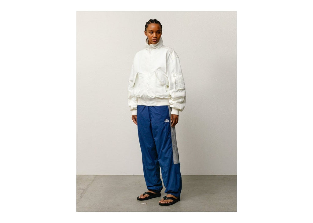 Stussy Mock Neck Flight Bomber White