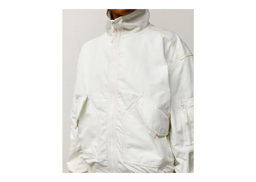Stussy Mock Neck Flight Bomber White