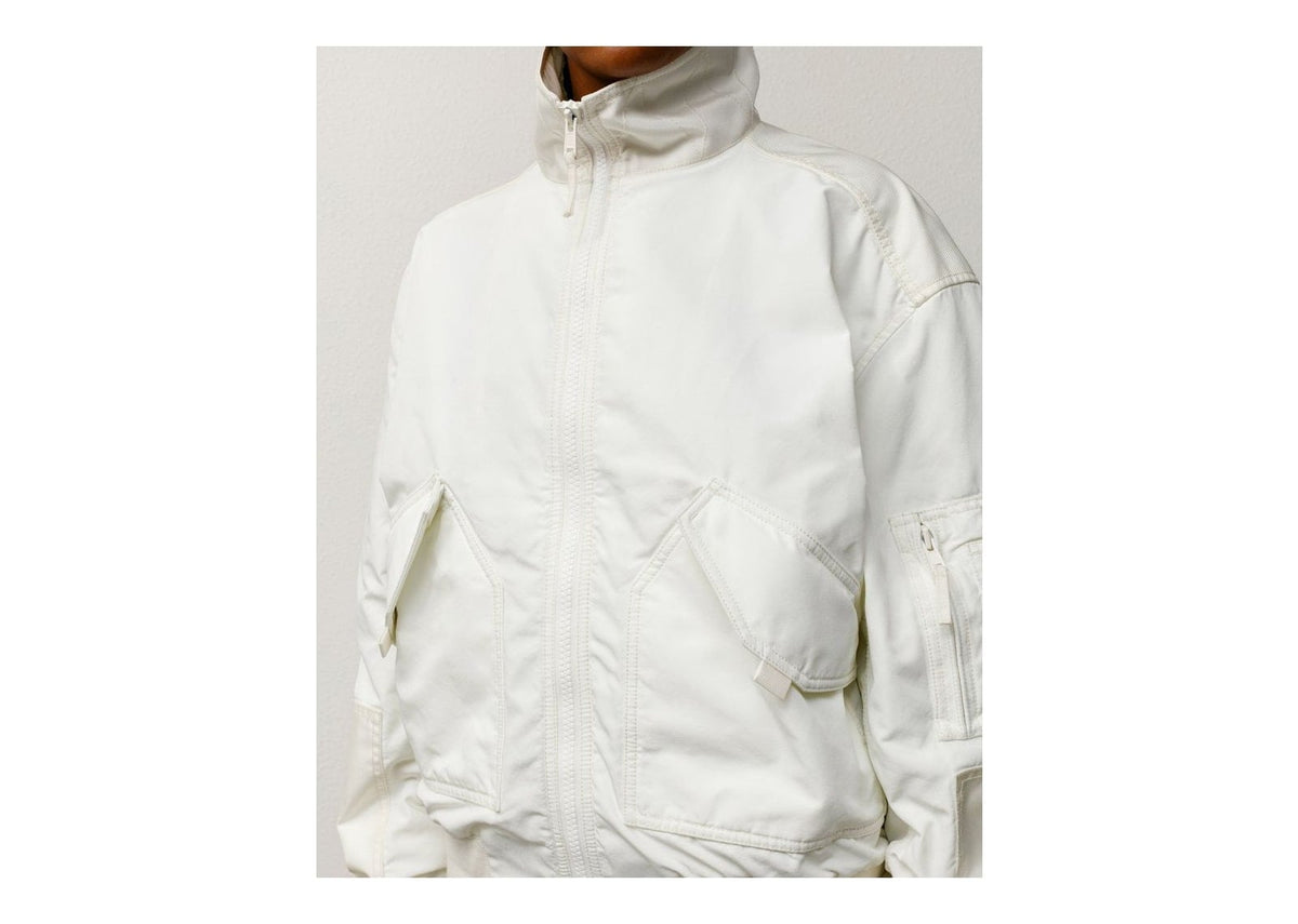 Stussy Mock Neck Flight Bomber White