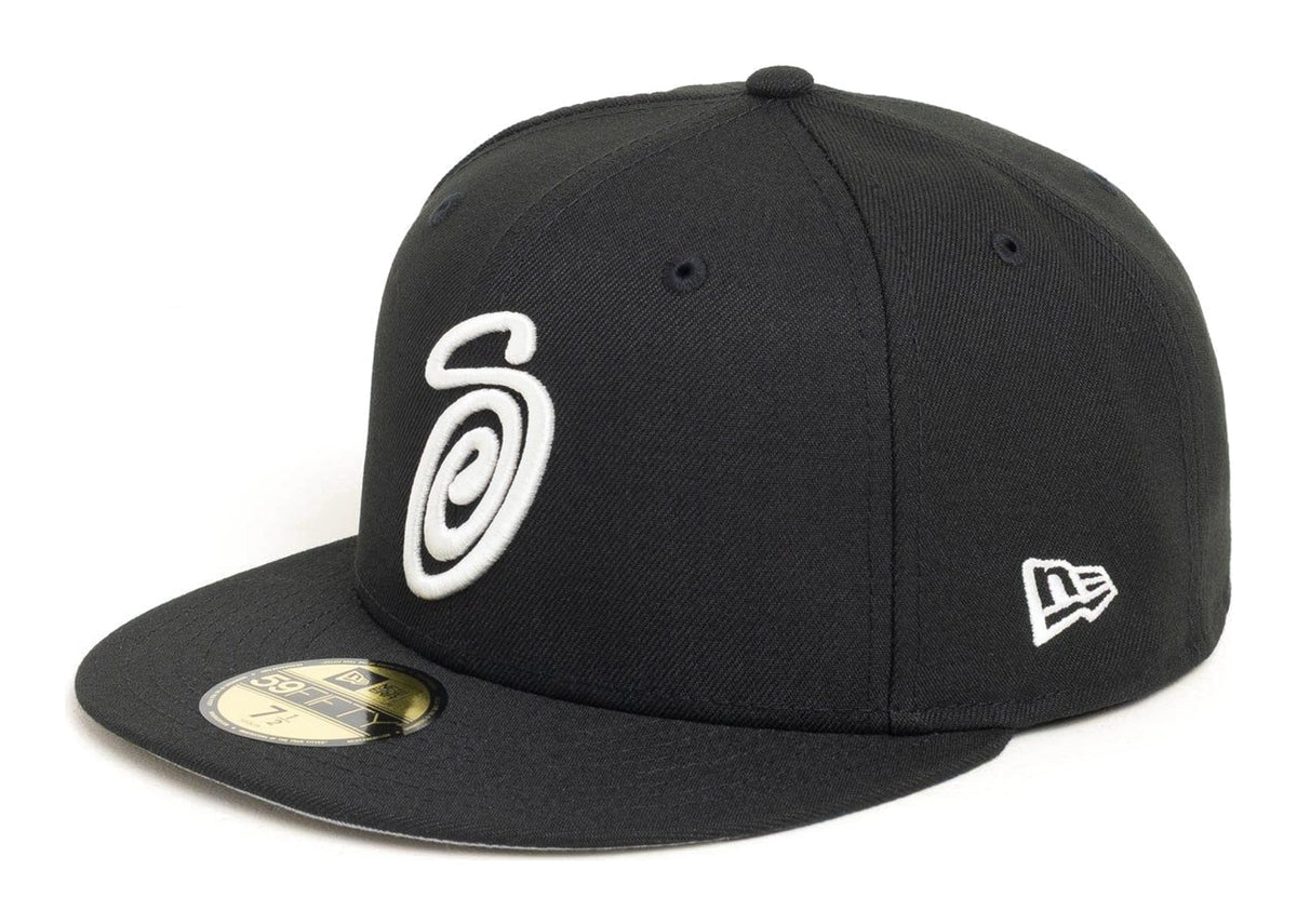 Stussy New Era 59 FIFTY Swirly S Cap Black