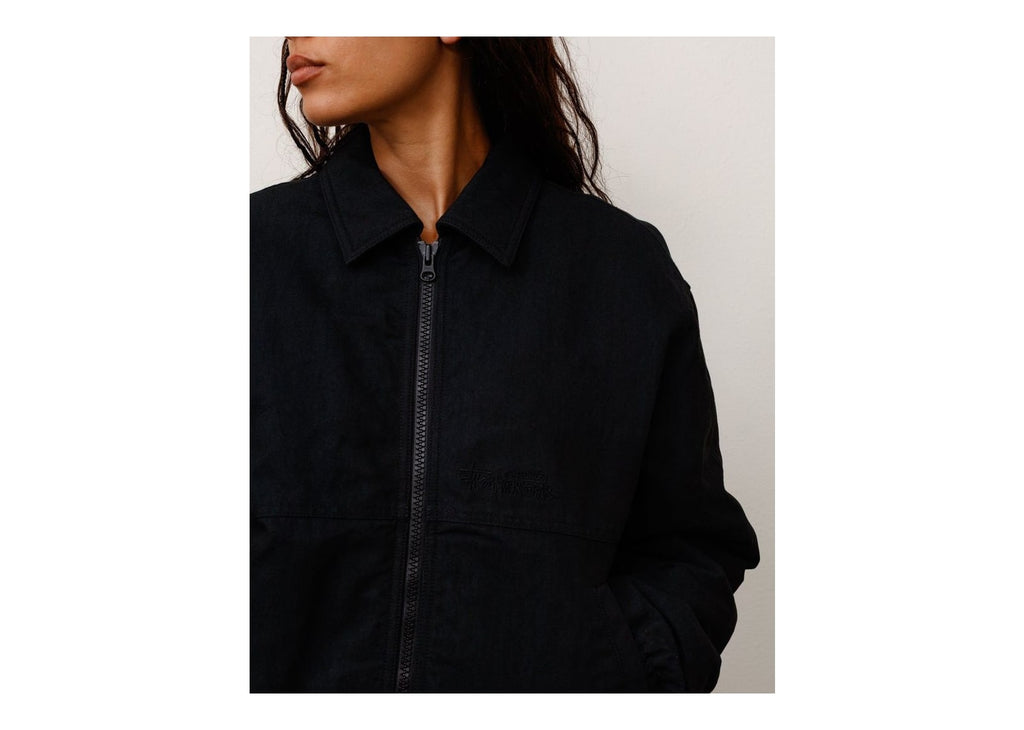 Stussy NYCO Collared Work Jacket Black