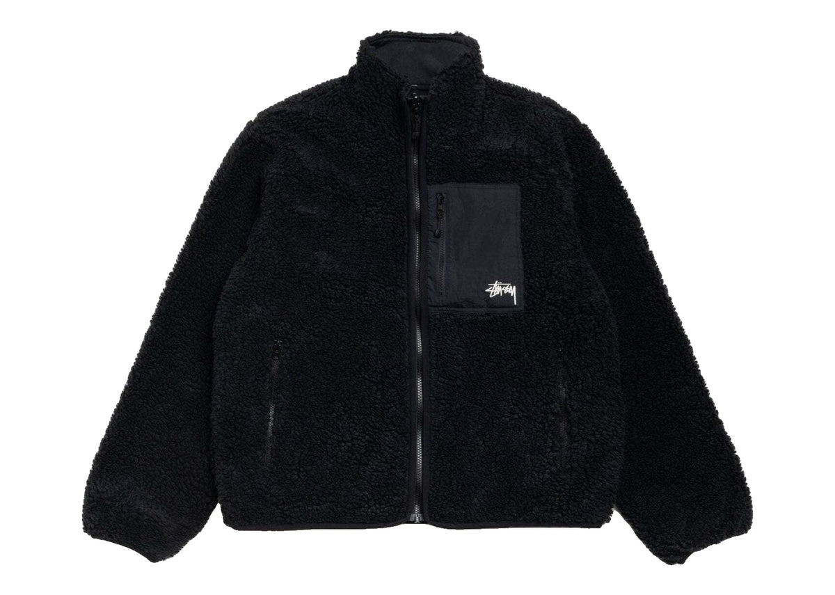 Stussy Sherpa Reversible Jacket Black