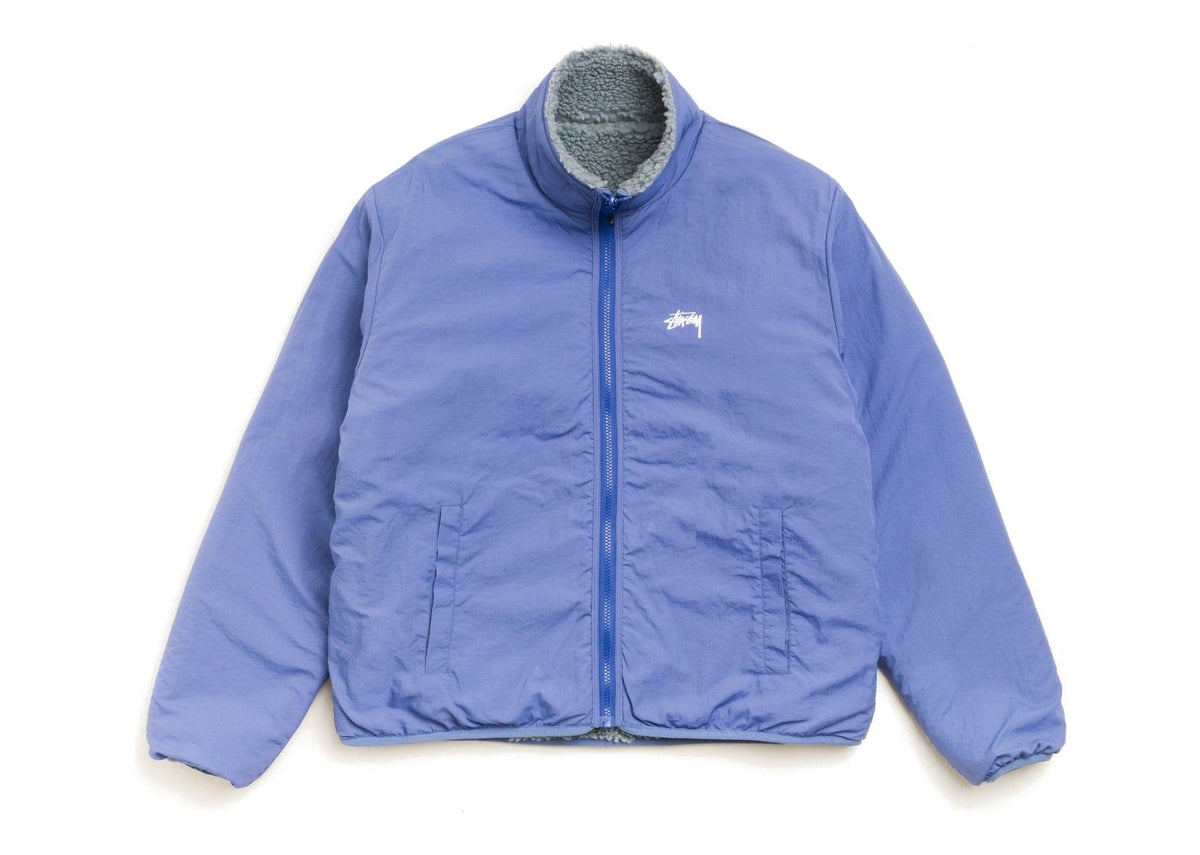 Stussy Sherpa Reversible Jacket Bluestone
