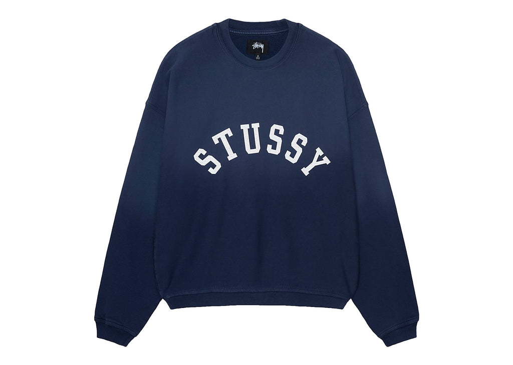 Stussy Sun Faded Oversized Crew Navy