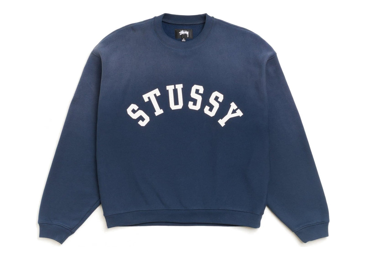 Stussy Sun Faded Oversized Crew Navy