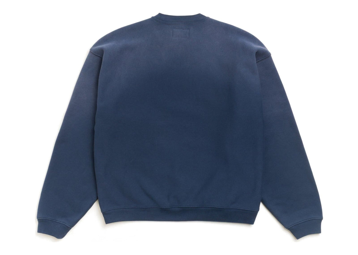 Stussy Sun Faded Oversized Crew Navy