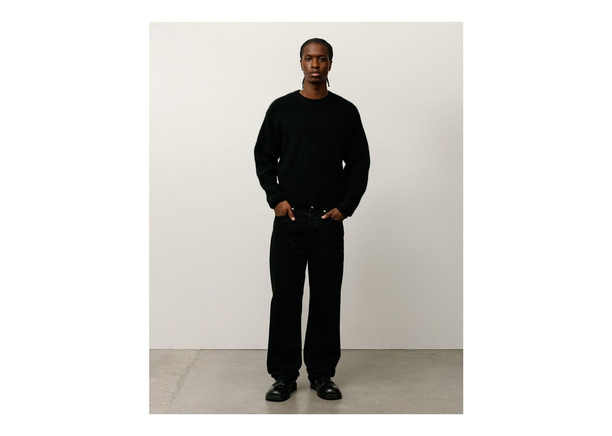 Stussy Waffle Cashmere Sweater Black