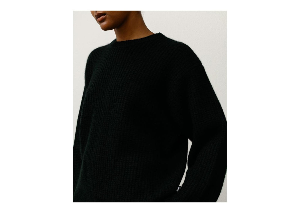 Stussy Waffle Cashmere Sweater Black