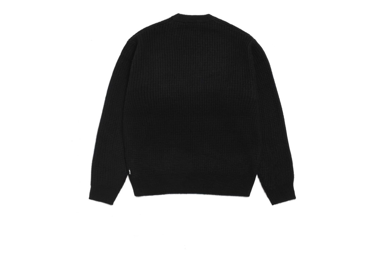 Stussy Waffle Cashmere Sweater Black