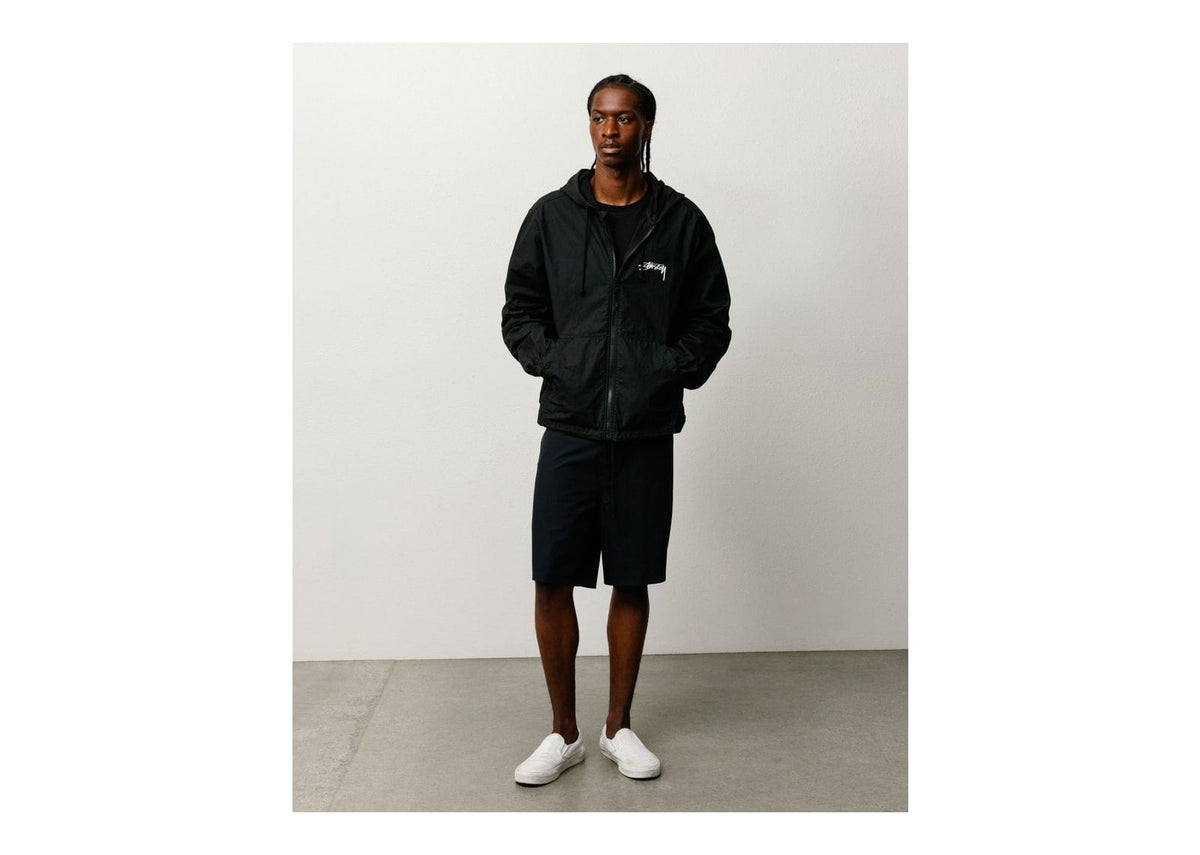 Stussy Waxed Cotton Beach Shell Black