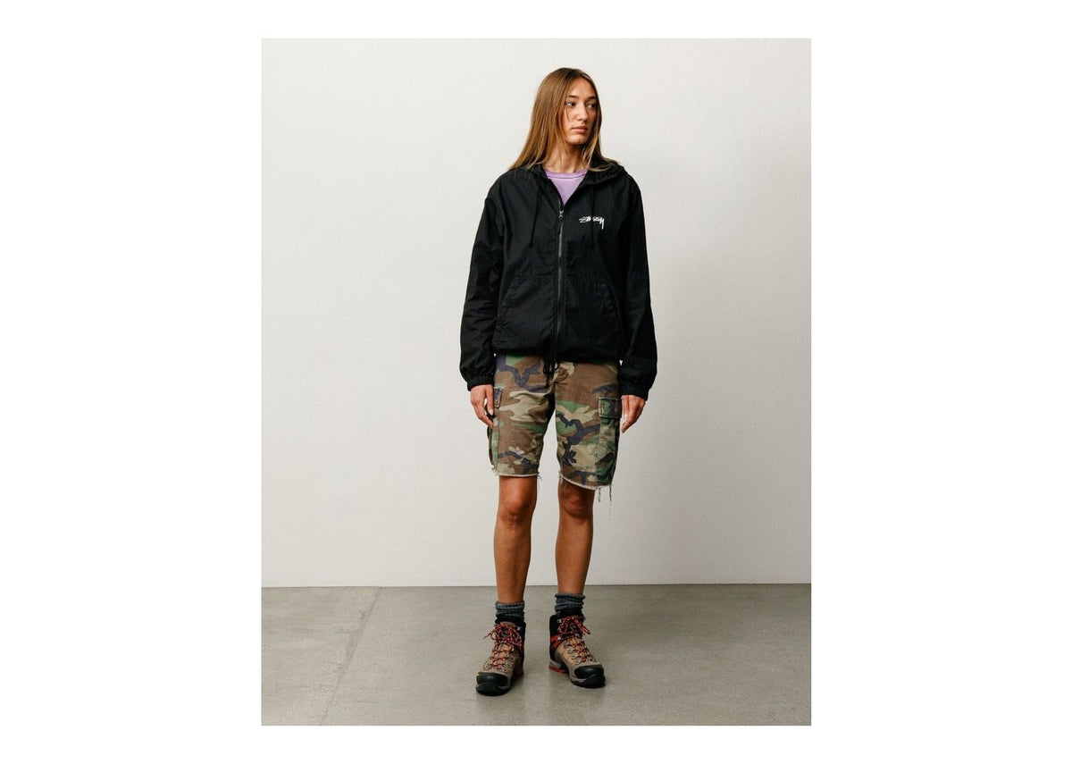 Stussy Waxed Cotton Beach Shell Black
