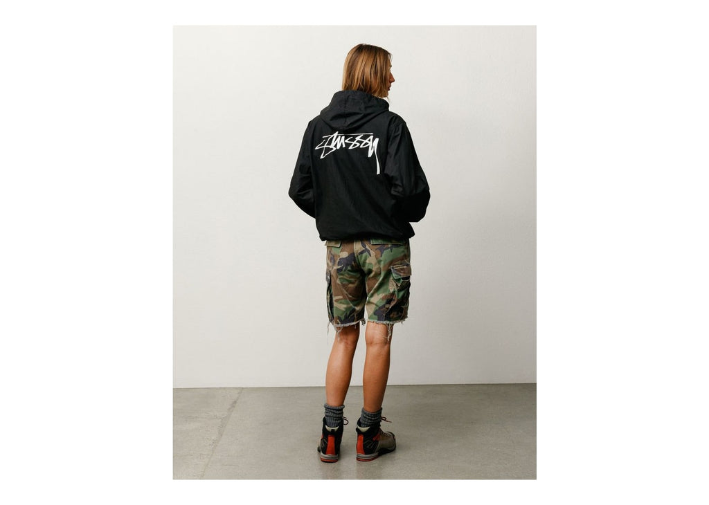 Stussy Waxed Cotton Beach Shell Black