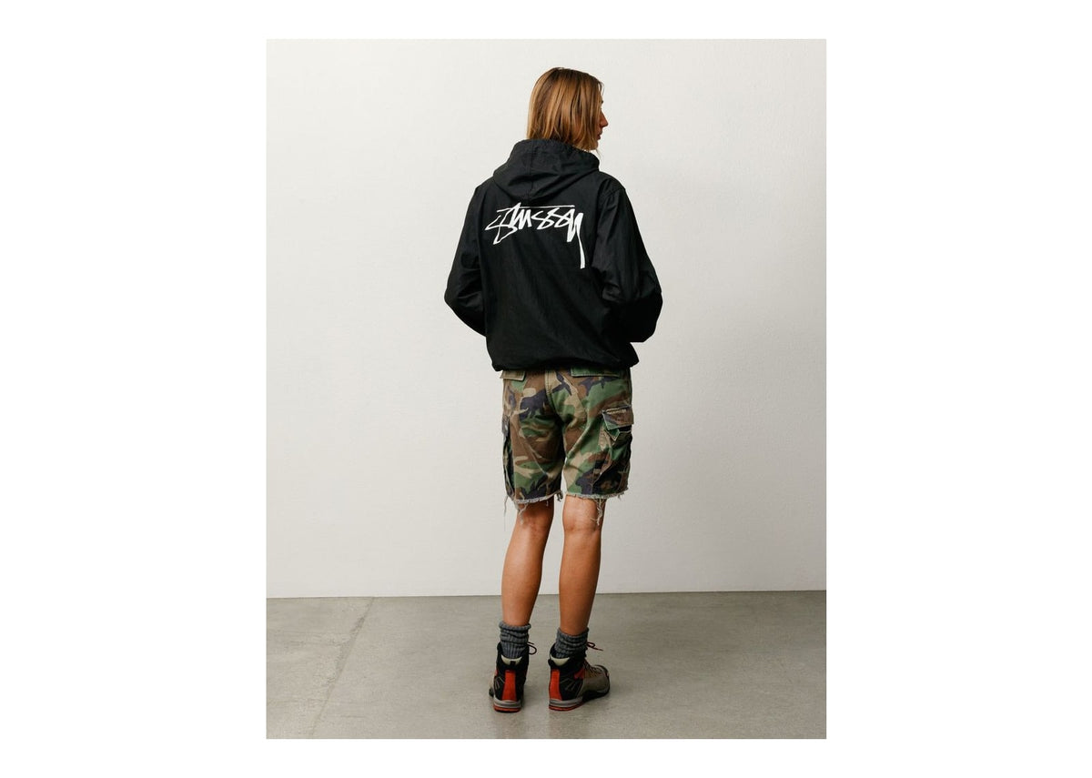 Stussy Waxed Cotton Beach Shell Black