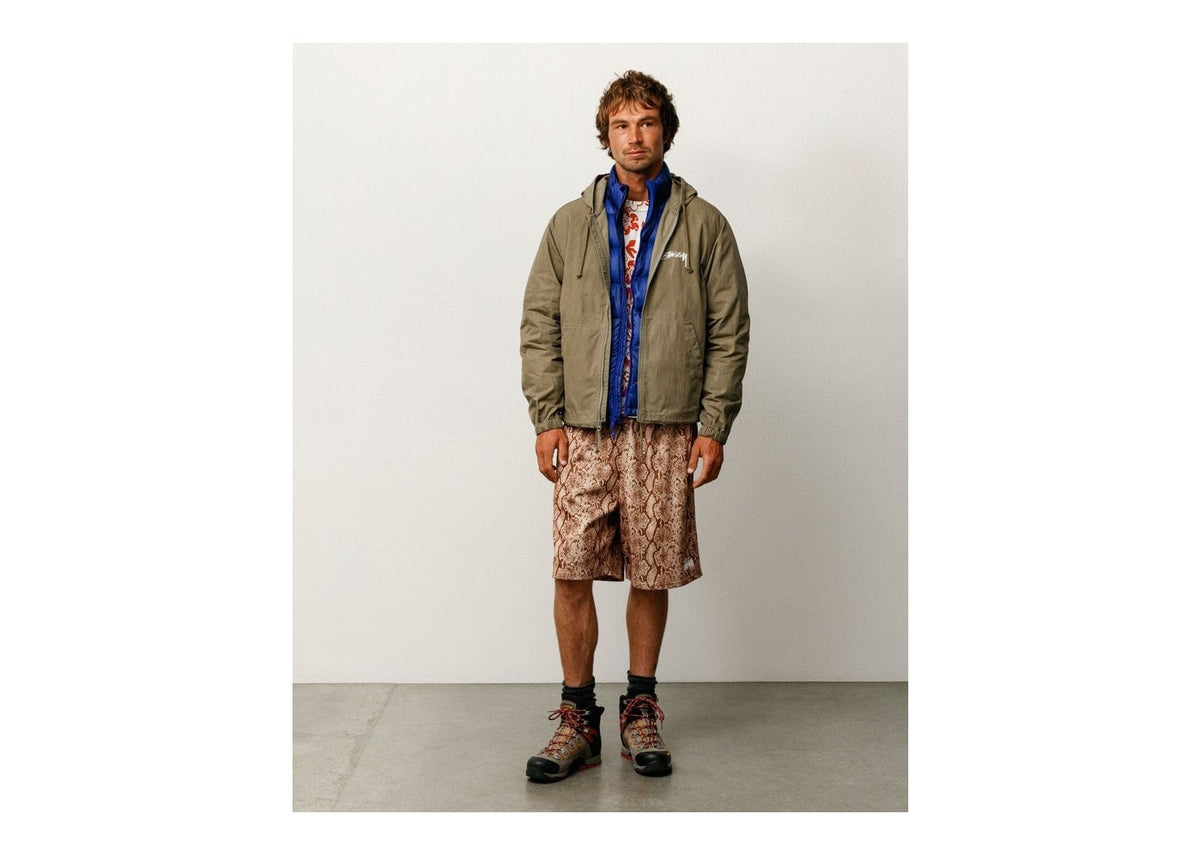 Stussy Waxed Cotton Beach Shell Olive