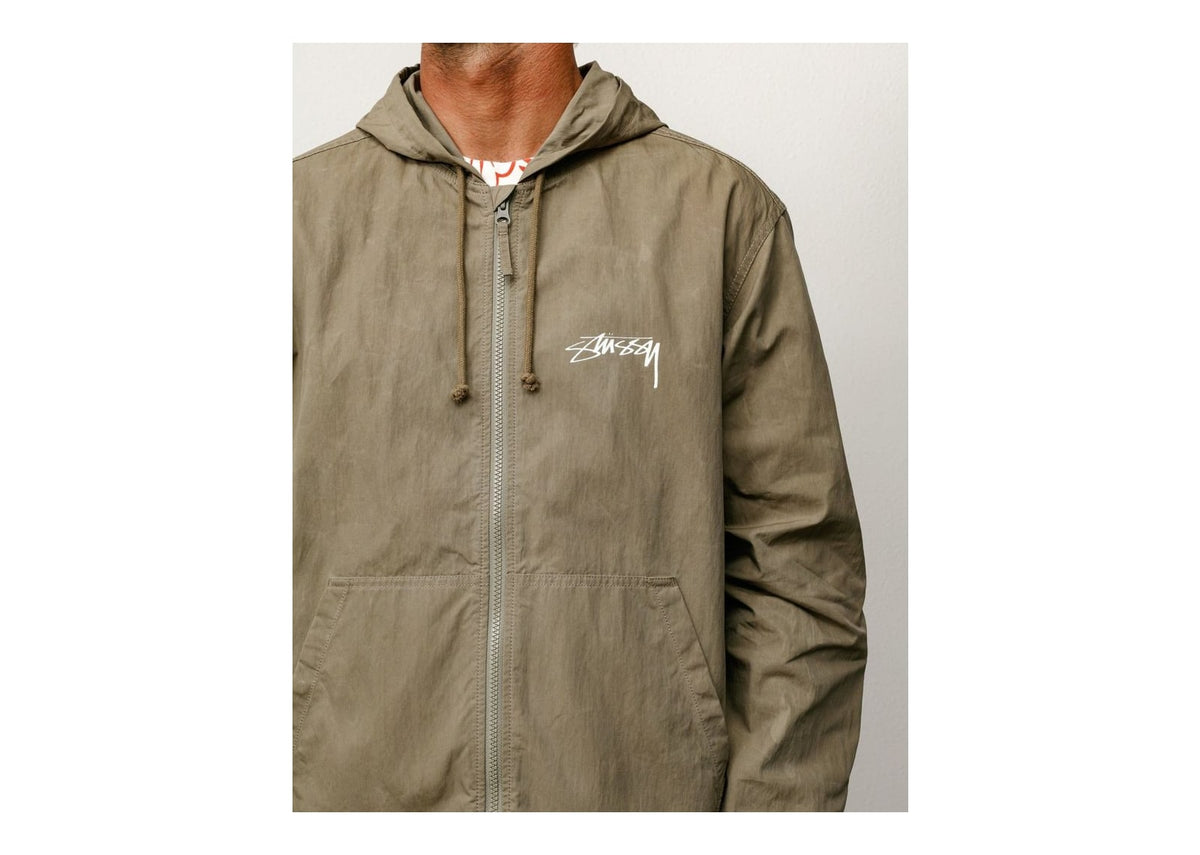 Stussy Waxed Cotton Beach Shell Olive