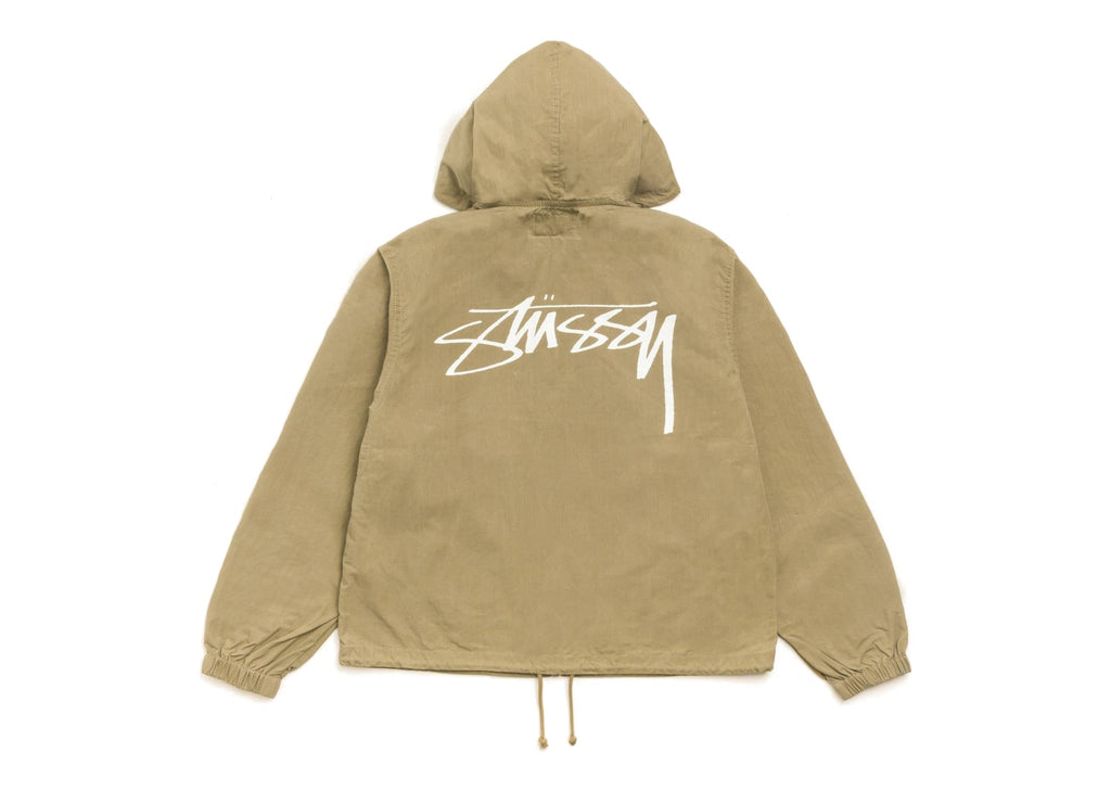 Stussy Waxed Cotton Beach Shell Olive