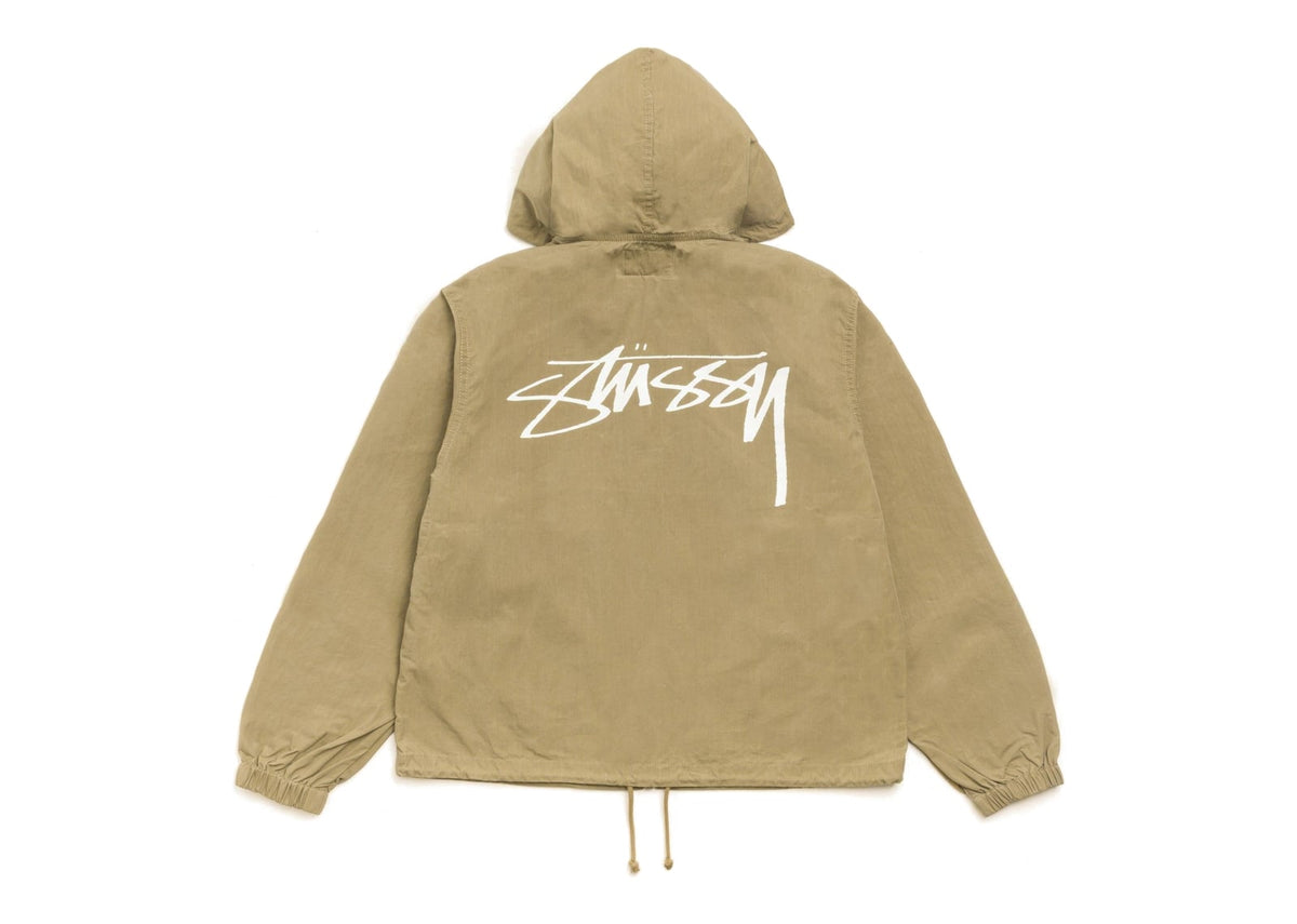 Stussy Waxed Cotton Beach Shell Olive