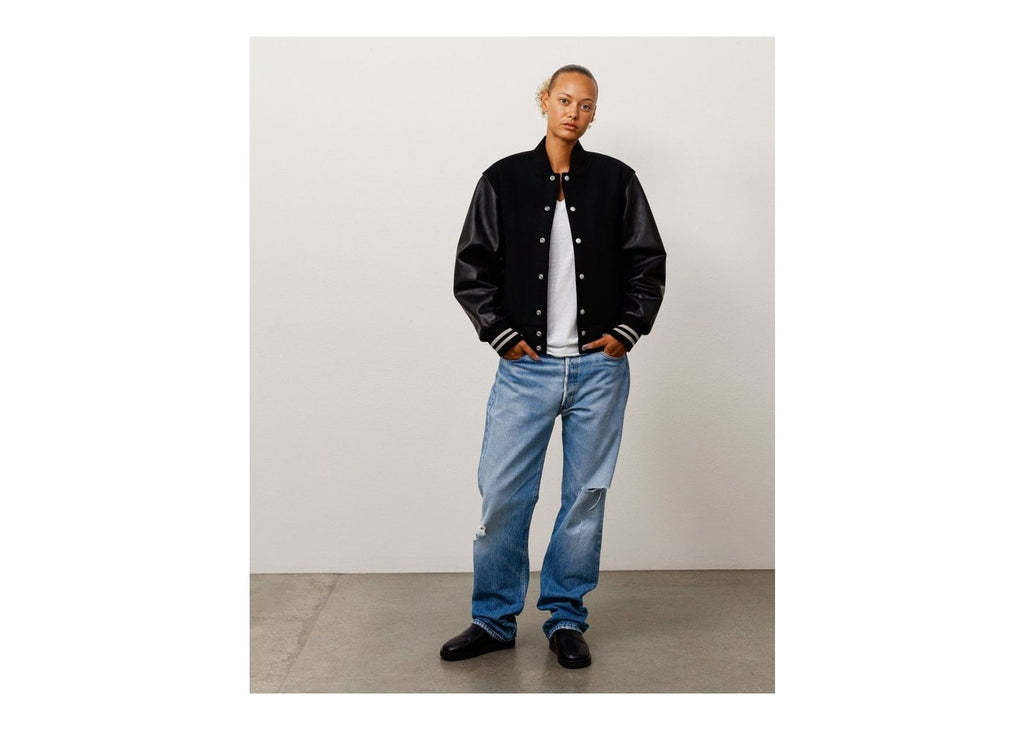 Stussy Wool Varsity Jacket Black