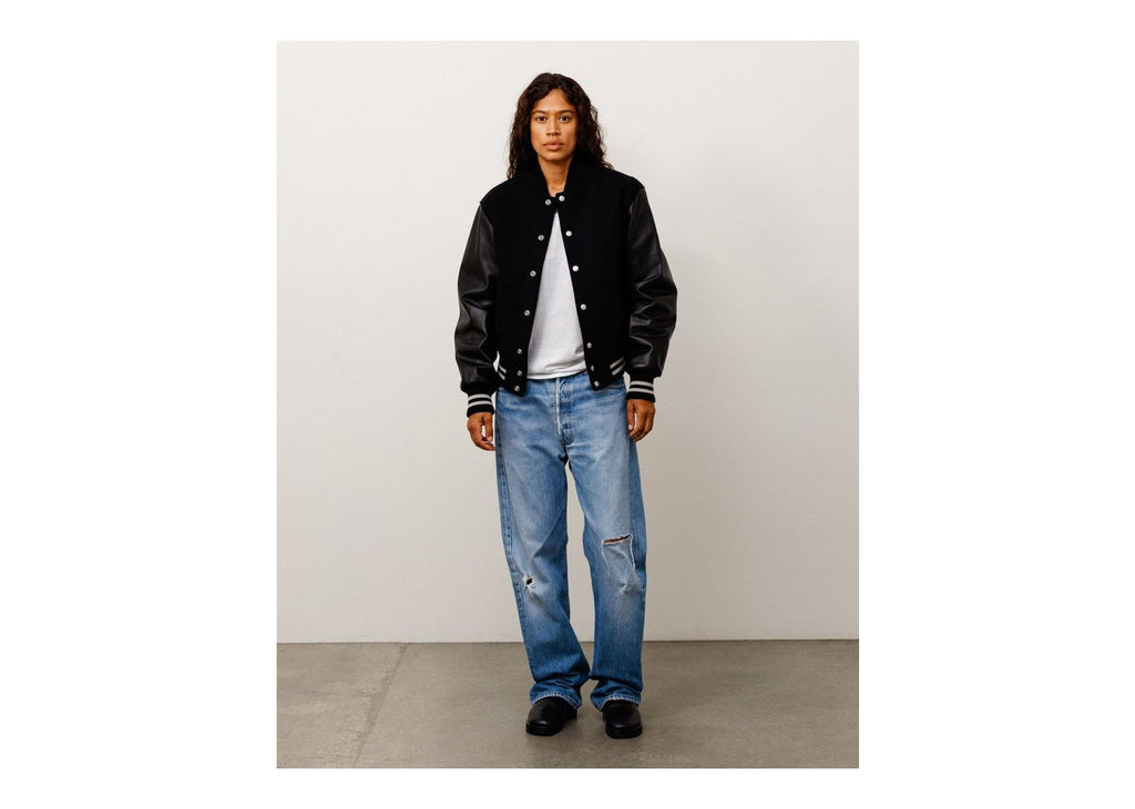 Stussy Wool Varsity Jacket Black