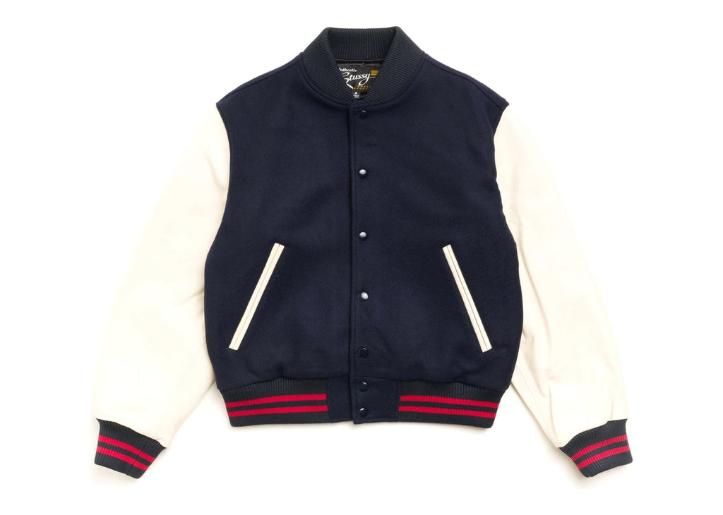 Stussy Wool Varsity Jacket Navy