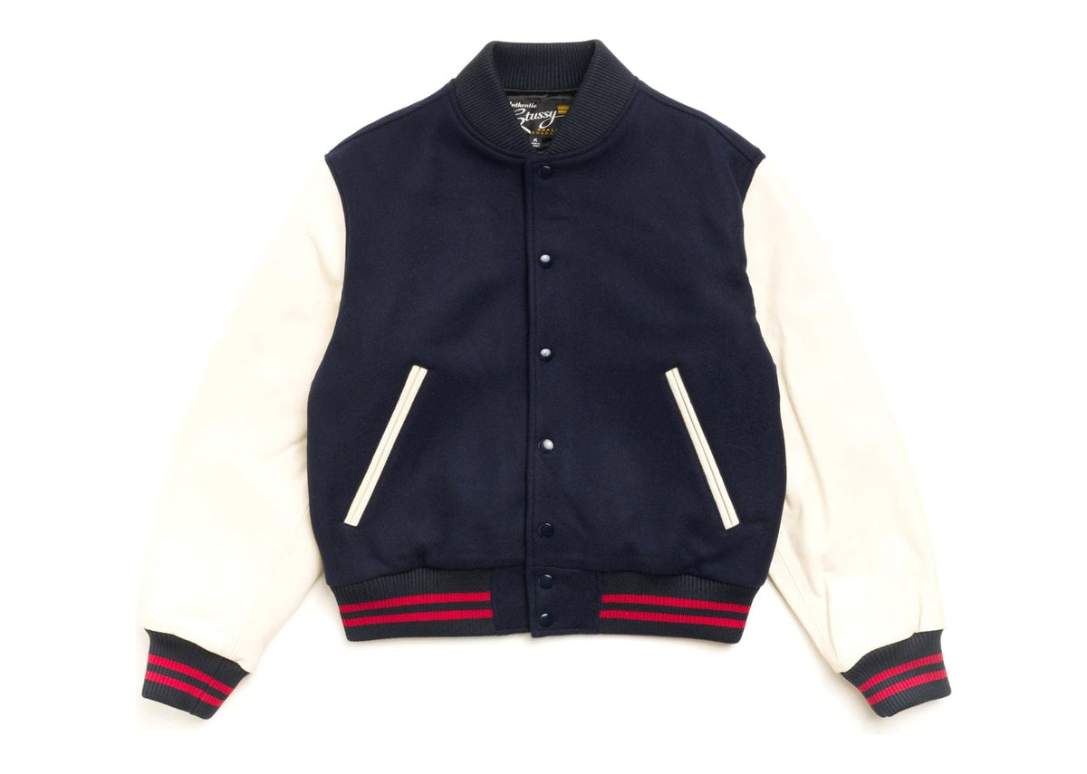 Stussy Wool Varsity Jacket Navy
