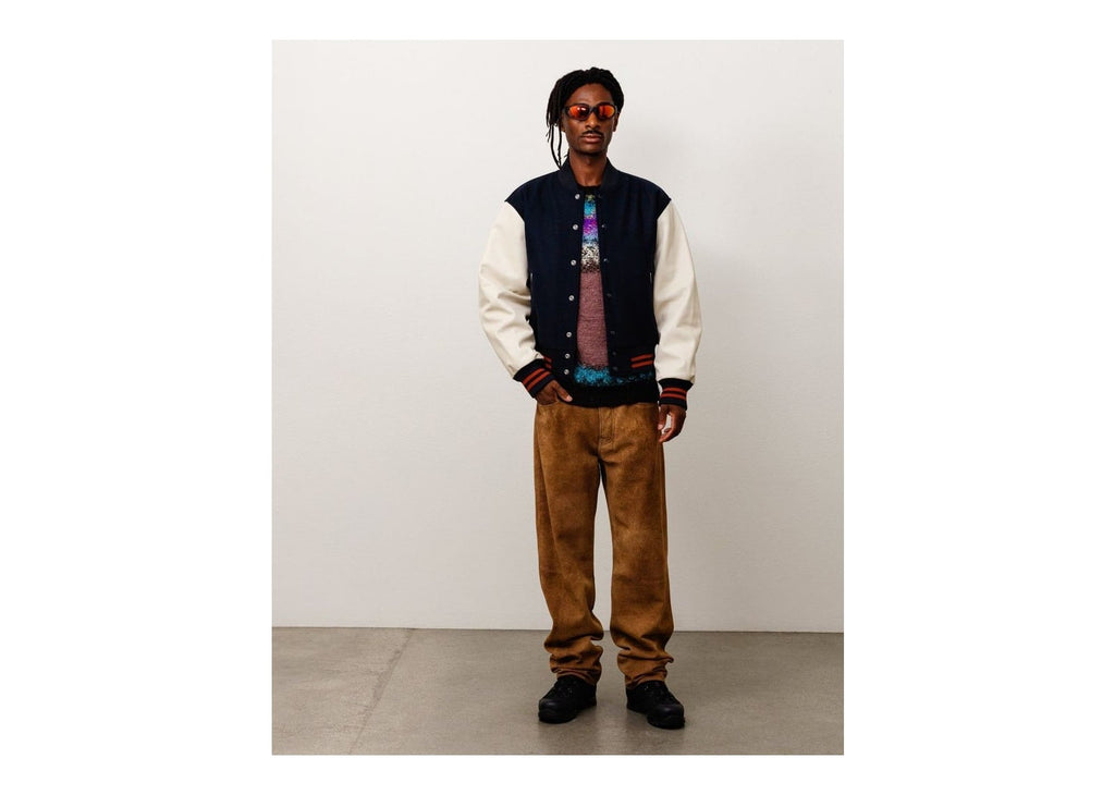 Stussy Wool Varsity Jacket Navy
