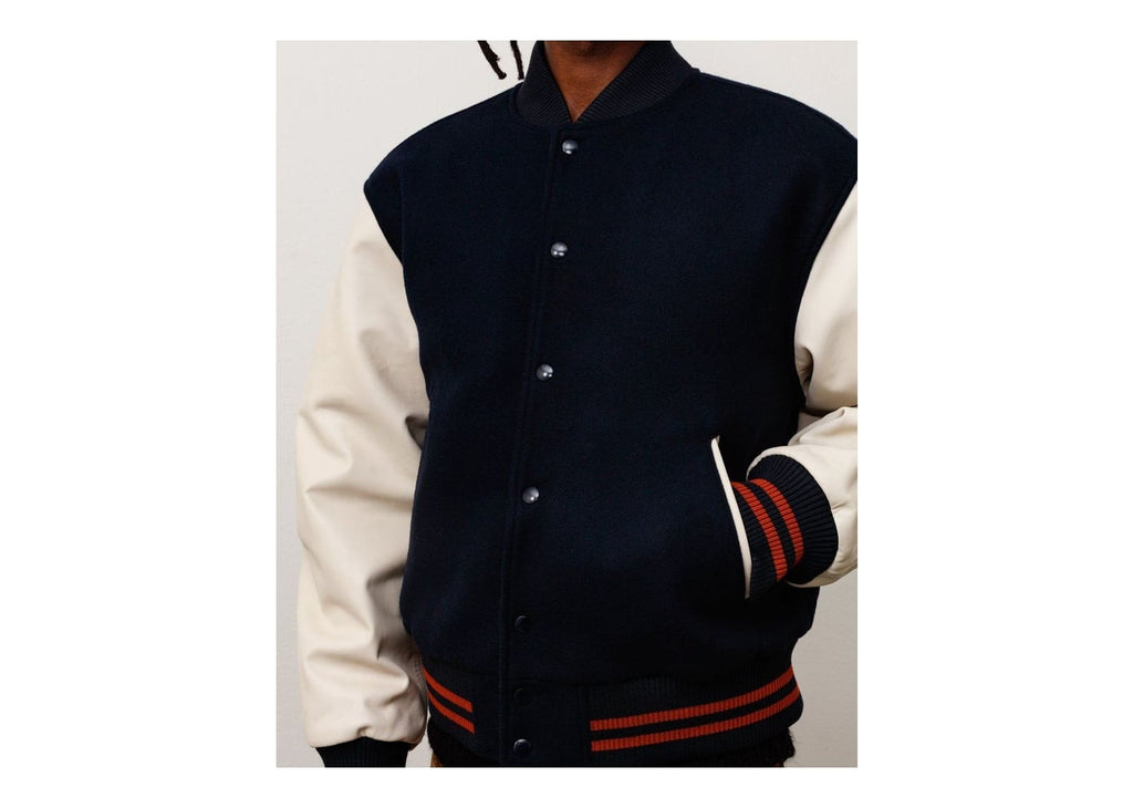 Stussy Wool Varsity Jacket Navy