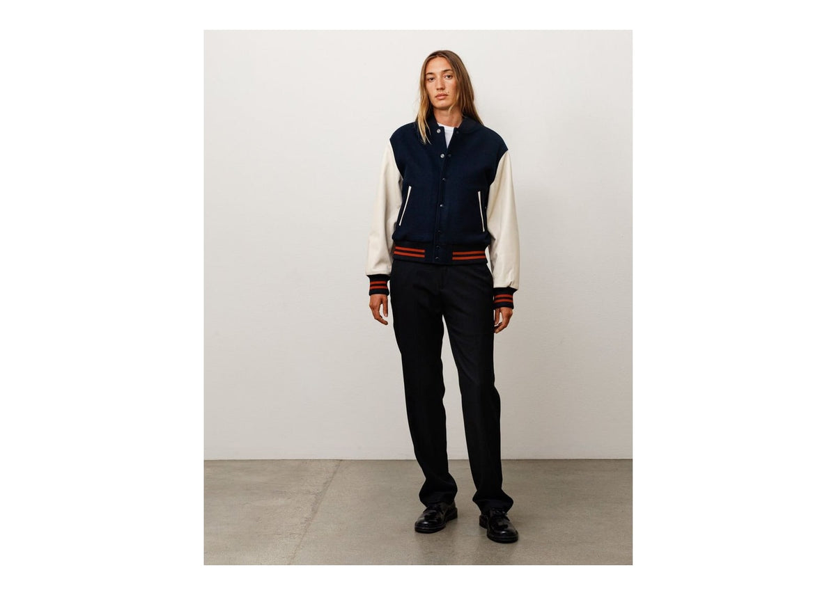 Stussy Wool Varsity Jacket Navy