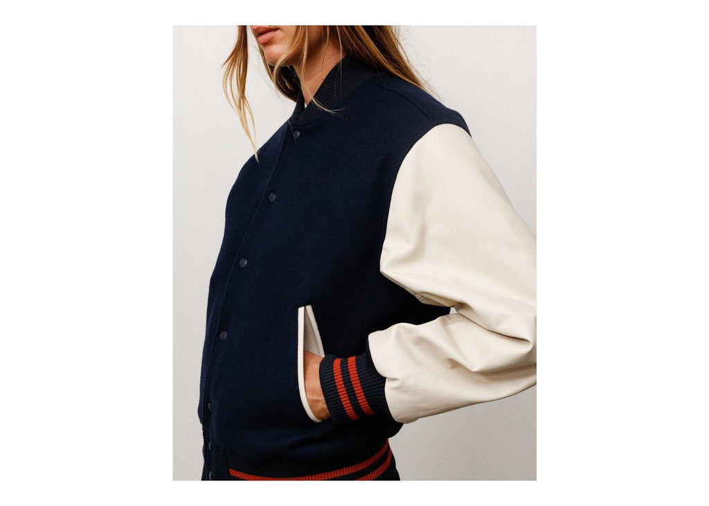 Stussy Wool Varsity Jacket Navy