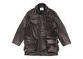 Stussy x Our Legacy Leather Fireman Jacket Black