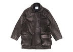 Stussy x Our Legacy Leather Fireman Jacket Black