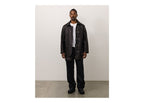 Stussy x Our Legacy Leather Fireman Jacket Black