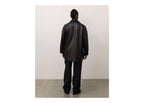 Stussy x Our Legacy Leather Fireman Jacket Black
