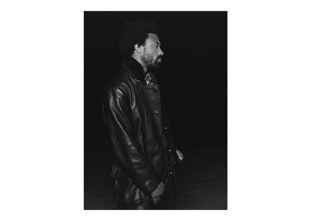 Stussy x Our Legacy Leather Fireman Jacket Black