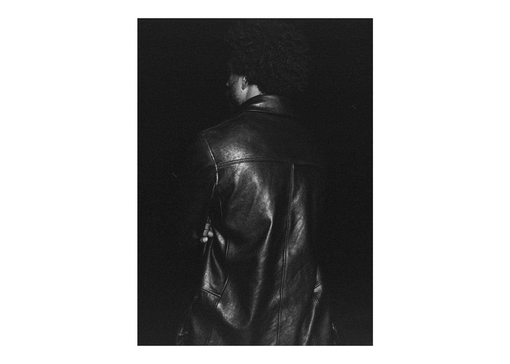 Stussy x Our Legacy Leather Fireman Jacket Black