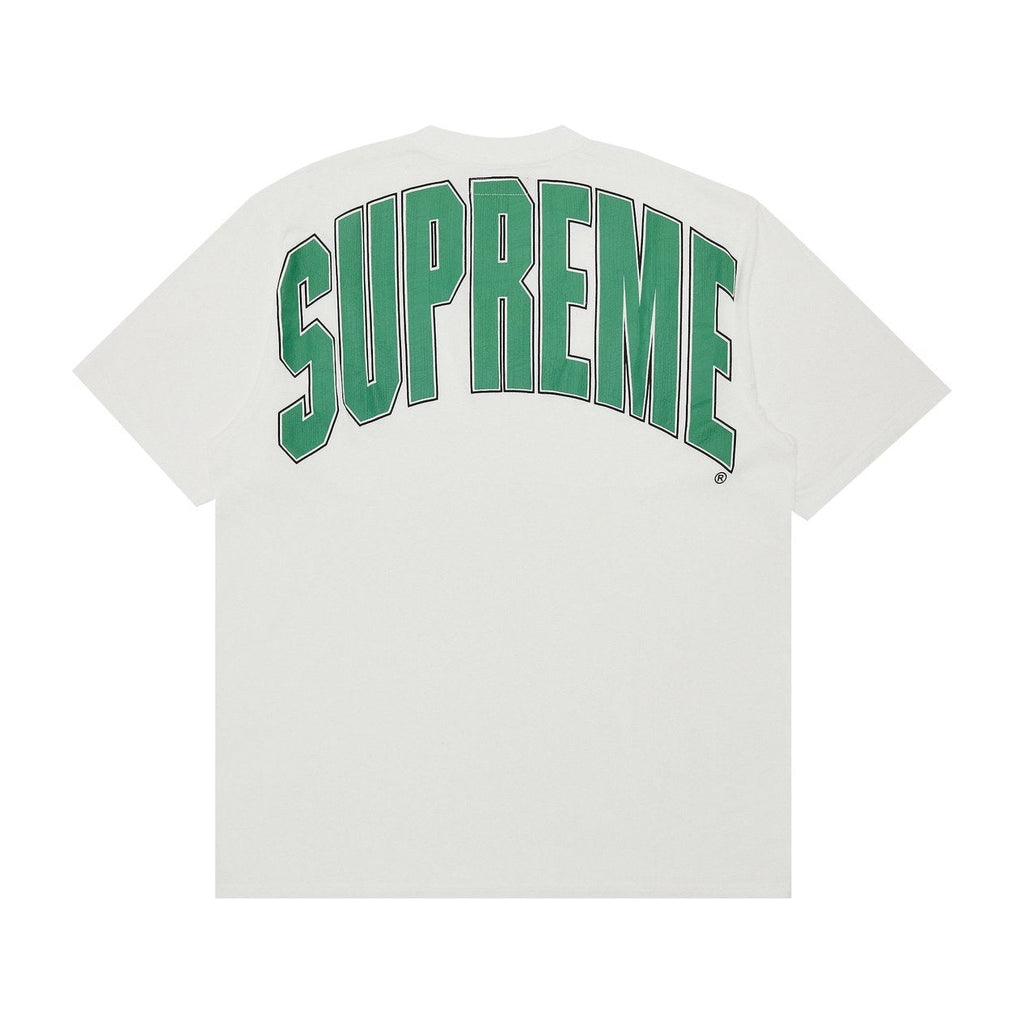 Supreme Cracked Back Arc Short-Sleeve Top White