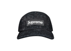 Supreme Frayed Logos Denim Camp Cap Black