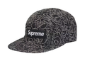 Supreme Handwriting Denim Camp Cap Black