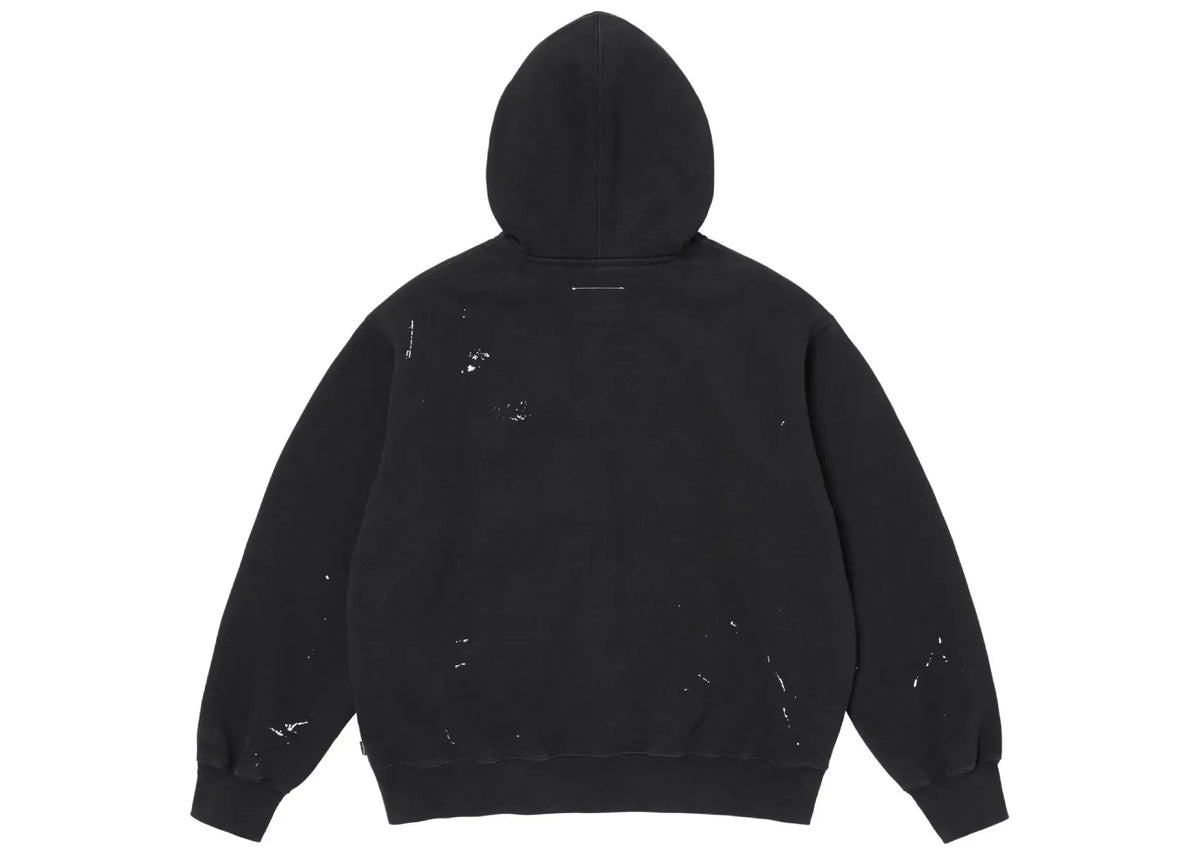 Supreme x MM 6 Maison Margiela Box Logo Zip Up Hooded Sweatshirt Black