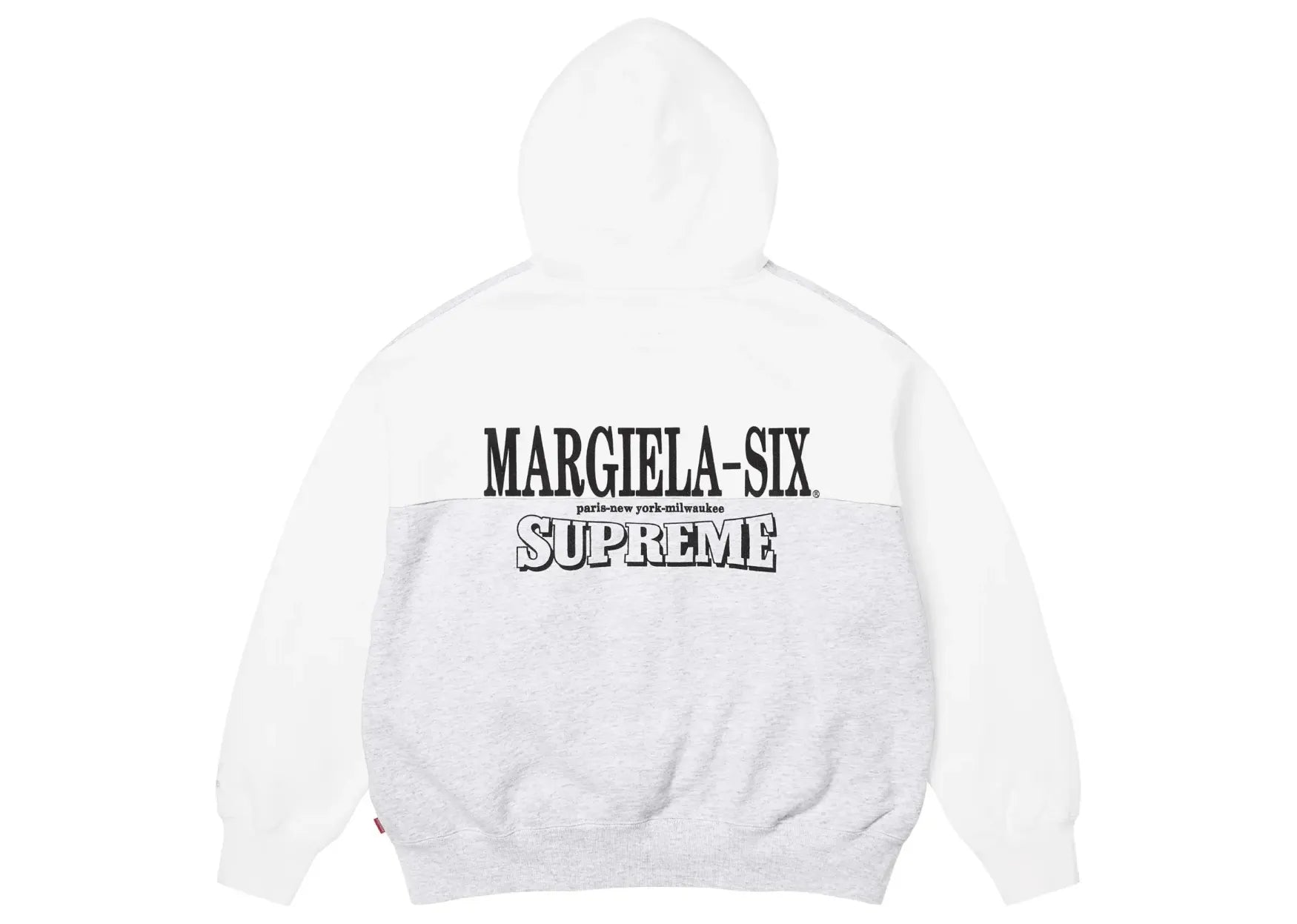 Supreme x MM 6 Maison Margiela Eagle Zip Up Hooded Sweatshirt Ash Grey