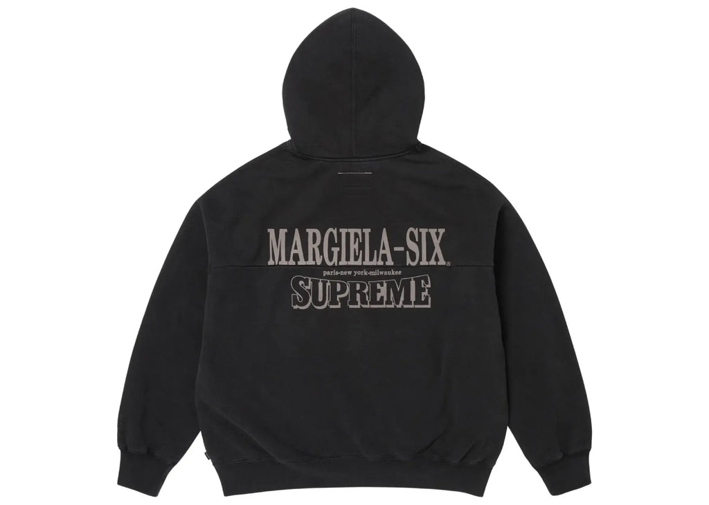 Supreme x MM 6 Maison Margiela Eagle Zip Up Hooded Sweatshirt Black