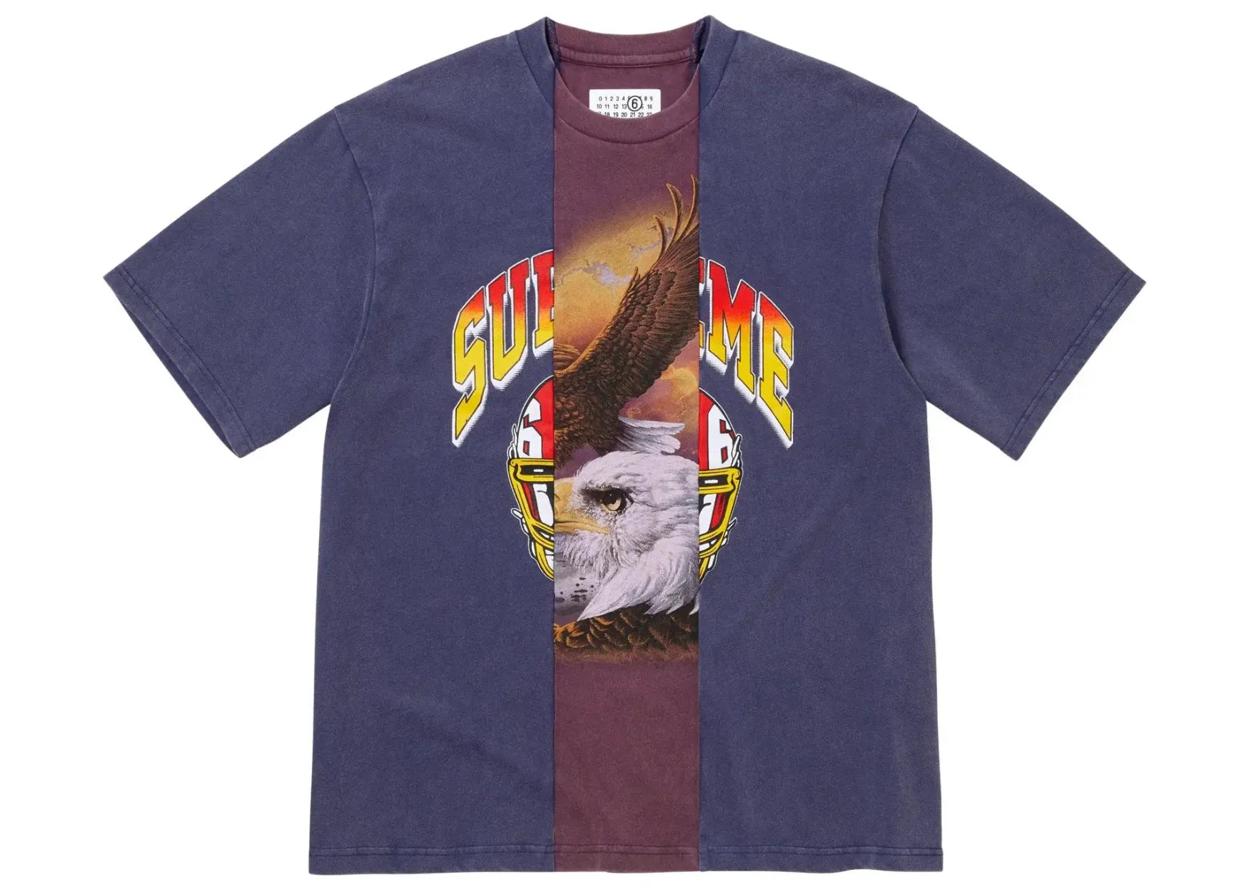Supreme x MM 6 Maison Margiela Split Short-Sleeve Top Navy