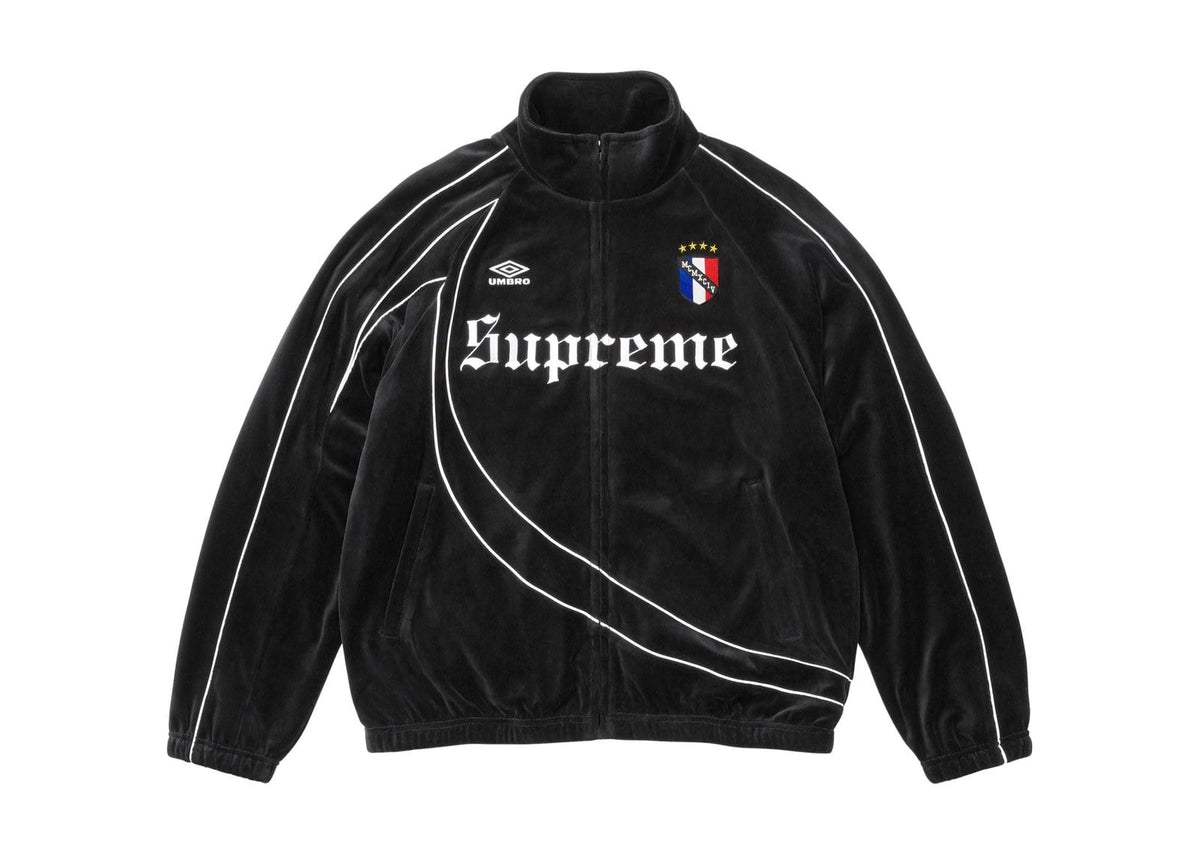 Supreme x Umbro Velour Track Jacket Black