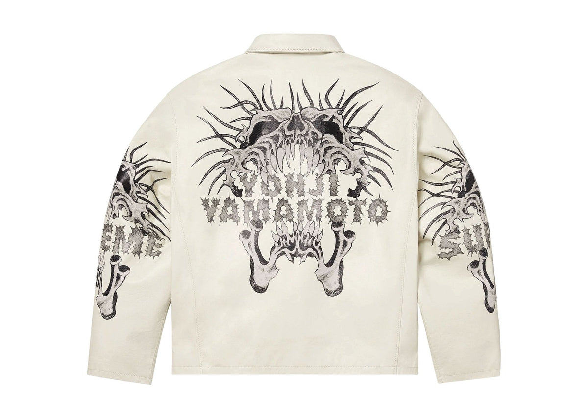 Supreme x Ys Leather Jacket White