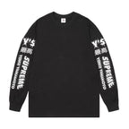 Supreme x Ys Long-Sleeve Tee Black