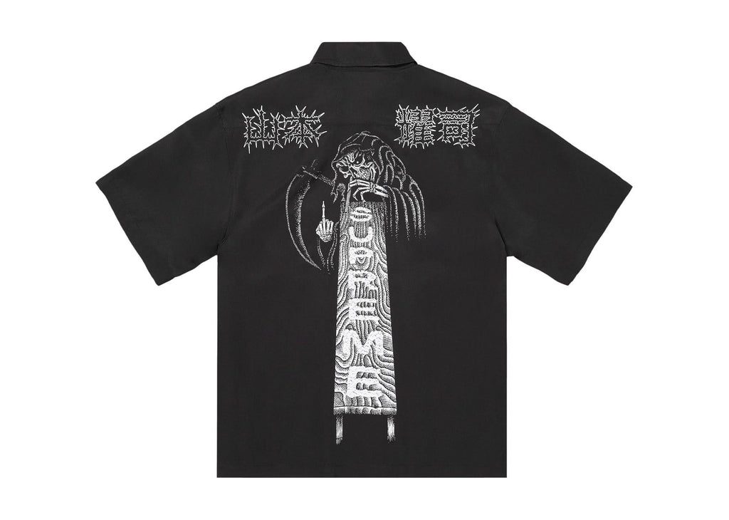 Supreme x Ys Silk Zip Up Short-Sleeve Shirt Black