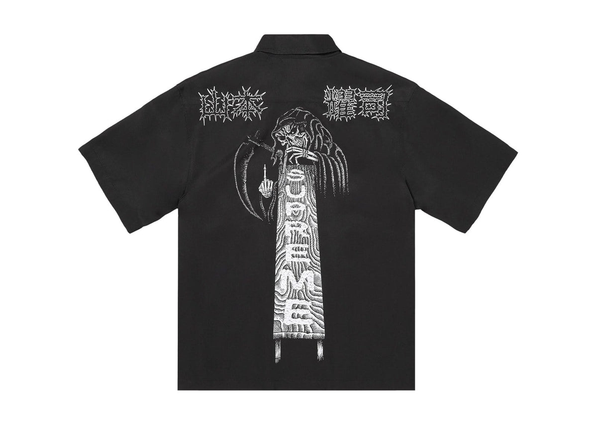 Supreme x Ys Silk Zip Up Short-Sleeve Shirt Black