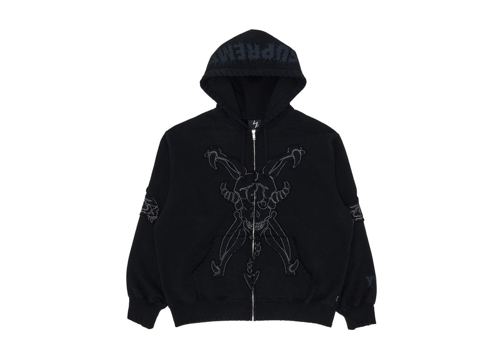 Supreme x Ys Zip Up Hooded Sweatshirt Black