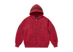 Supreme x Ys Zip Up Hooded Sweatshirt Washed Red
